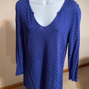 Blue Dana Buchman light weight sweater Size L EUC